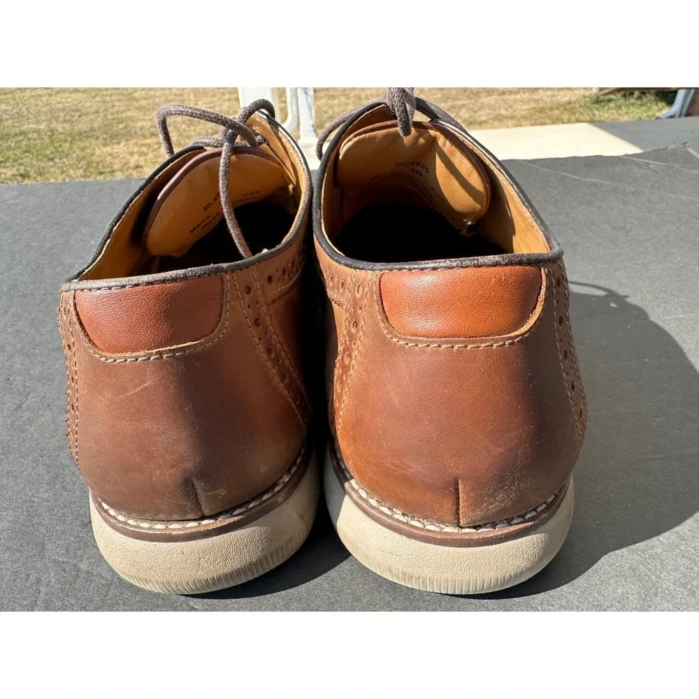Johnston & Murphy McGuffey Wingtip Oxford Brown Leather Shoes 20-4820 Men's‎ 9M